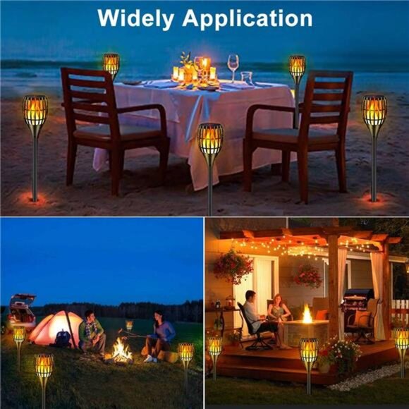 Solar Lights 43" Flickering Flames Torch Light 4Pack - Picture 4 of 7